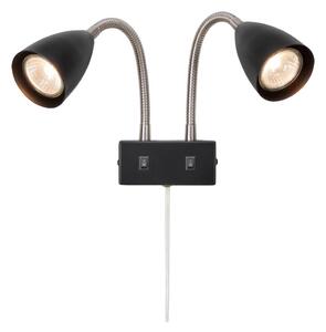 Markslöjd 108901 - Стенно точково осветително тяло CIRO 2xGU10/7W/230V черно