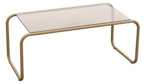 Кафява масичка за кафе със стъклен плот 40x80 cm Ventana – Leitmotiv