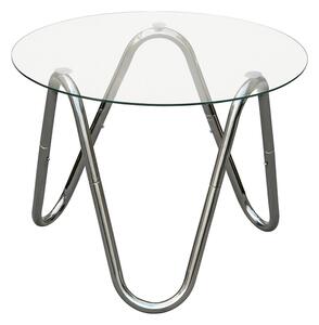 Кръгла странична масичка със стъклен плот ø 50 cm Ventana Round – Leitmotiv
