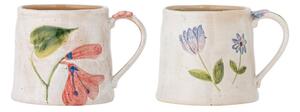 Кремави керамични чаши в комплект 2 бр. 430 ml Camilla – Bloomingville