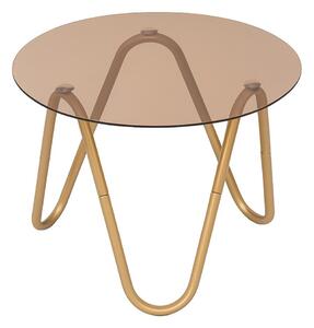 Кръгла странична масичка със стъклен плот ø 50 cm Ventana Round – Leitmotiv