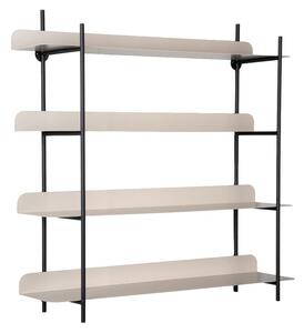 Черен/сив на няколко нива метален стенен рафт 60 cm Reina Cuatro – PT LIVING
