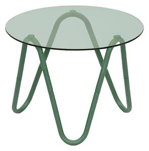 Кръгла странична масичка със стъклен плот ø 50 cm Ventana Round – Leitmotiv