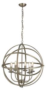 Searchlight 2476-6AB - Полилей на верига ORBIT 6xE14/60W/230V месинг