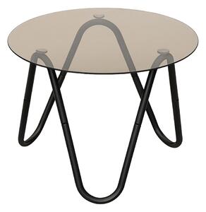 Кръгла странична масичка със стъклен плот ø 50 cm Ventana Round – Leitmotiv