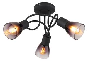Globo 54312-3D - Полилей за повърхностен монтаж SATELLA 3xE14/25W/230V черен