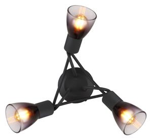 Globo 54312-3D - Полилей за повърхностен монтаж SATELLA 3xE14/25W/230V черен