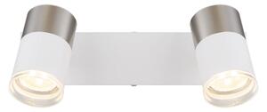 Globo 57851-2 - Спот BRISBON 2xGU10/25W/230V бял/хром