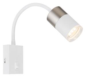 Globo 57851W - Спот аплик BRISBON 1xGU10/25W/230V бял/хром