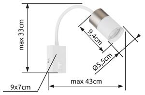 Globo 57851W - Спот аплик BRISBON 1xGU10/25W/230V бял/хром
