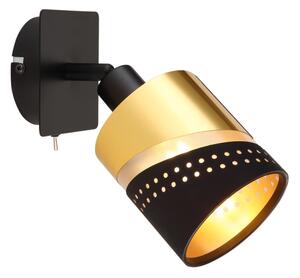 Globo 54046-1 - Спот аплик OR 1xE14/25W/230V черен/златист