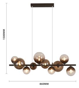 Brilagi - LED полилей с окачване на кабел MILLA 10xG9/3W/230V кафяв/опушено-кафяв