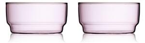 Розови стъклени купички в комплект от 2 бр. 500 ml Torino – Lyngby Glas