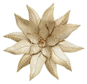 Стенна декорация с цветя atmosphera Amandine, Метал, Златна, 67 cm