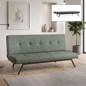 Тапициран троен диван-легло Zola TopMebel в зелен цвят 180x64x78cm