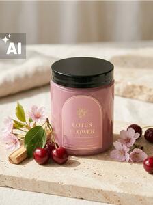 Sinsay - Ароматизирана свещ Cherry Blossom - пастелнорозово