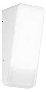 INTEC LED лампа за външна стена Coupe, бяла, височина 20 cm, метал, Бял, Алуминий, Модерен