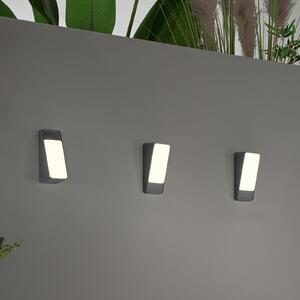 INTEC LED лампа за външна стена Coupe, антрацит, височина 20 cm, метал, Черен, Алуминий, Модерен
