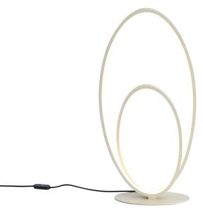 Дизайнерска настолна лампа бежова с включен LED димер с 3 степени - Boomerang