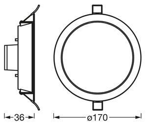 Osram - LED RGB димируемо вградено осветително тяло SMART+ DOWNLIGHT LED/12W/230V Wi-Fi