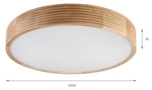 Brilagi - LED таванен плафон CARVALHO MODERN 4xE27/60W/230V дъб Ø 57,5 см