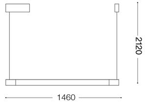 Ideal Lux - LED полилей на кабел YOKO LED/17W/230V CRI 90 бял