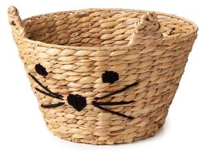 Детска кошница за играчки от воден зюмбюл естествена ø 35x26 cm Cat – Compactor