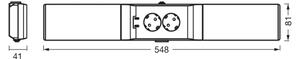 Osram - LED димируемо осветително тяло за под шкаф с контакти UNDERCABINET LED/10W/230V черно