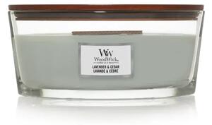 WoodWick Lavender & Cedar ароматна свещ с дървен фитил