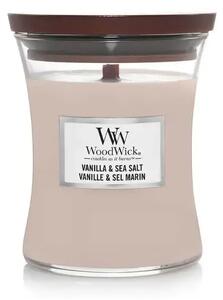 Ароматна свещ WoodWick Vanilla&Sea Salt Medium 275 г