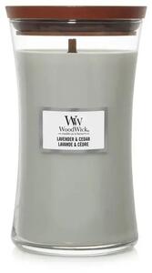 Ароматна свещ WoodWick Lavender and Cedar Large 610 г