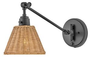 Hinkley HK-ARTI-1W-BK-NR-стенно точково осветително тяло ARTI 1xE27/60W/230V черно/кафяво