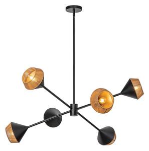 Alora Mood ALM-DAPHNE6-MB - Полилей на тръба DAPHNE 6xE14/40W/230V