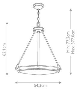 Hinkley HK-COLLIER-P-BX - Полилей с верига COLLIER 4xE14/40W/230V Ø 54,3 cm