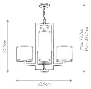 Hinkley HK-HAMPTON4-BB - Полилей на верига HAMPTON 4xE27/60W/230V, златист