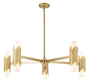 Elstead MARVELE10-AB-OPAL - Полилей с прът MARVELE 10xE14/40W/230V златен