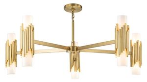 Elstead MARVELE10-AB-OPAL - Полилей с прът MARVELE 10xE14/40W/230V златен