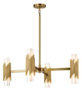 Elstead MARVELE8-AB-OPAL - Полилей на прът MARVELE 8xE14/40W/230V, златен