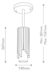 Elstead MARVELE-MP-AB-OPAL - Полилей на тръба MARVELE 1xE14/40W/230V златен