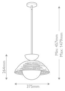 Alora Mood ALM-PERTH-P-GD - Полилей на тръба PERTH 1xE27/60W/230V диаметър 37,5 cm, златист