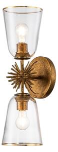 Quoizel STARING-2WB-DG-CLEAR - Медно настенно осветително тяло STARING 2xE27/40W/230V
