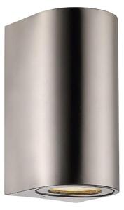 Nordlux - Външно стеннo осветително тяло CANTO 2xGU10/28W/230V IP44 неръждаема стомана