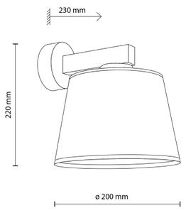 Brilagi - Настенна лампа LATTE SABIA 1xE27/15W/230V, бор/бял