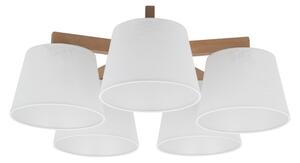 Brilagi - Полилей за таван с директен монтаж LATTE SABIA 5xE27/15W/230V бор/бял