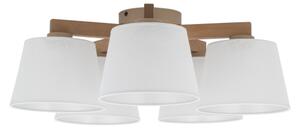 Brilagi - Полилей за таван с директен монтаж LATTE SABIA 5xE27/15W/230V бор/бял