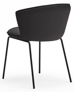 Черни тапицирани трапезни столове в комплект 2 бр. Add – Teulat