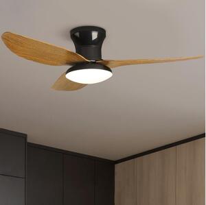 Brilagi-LED Димируем таванен вентилатор LED/30W/230V 3000-6500K черен/кафяв + д.у