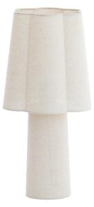 Бяла настолна лампа с текстилен абажур (височина 50 cm) Musaby – Light & Living