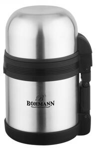 Термос за храна Bohmann BH 4210, 1L, Неръждаема стомана, Капак-чаша, Дръжка, Сив