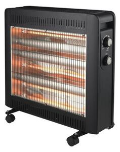 Кварцова печка Rosberg R51972E, 2400W, 4 реотана, 2 степени, Защита при преобръщане, Черен